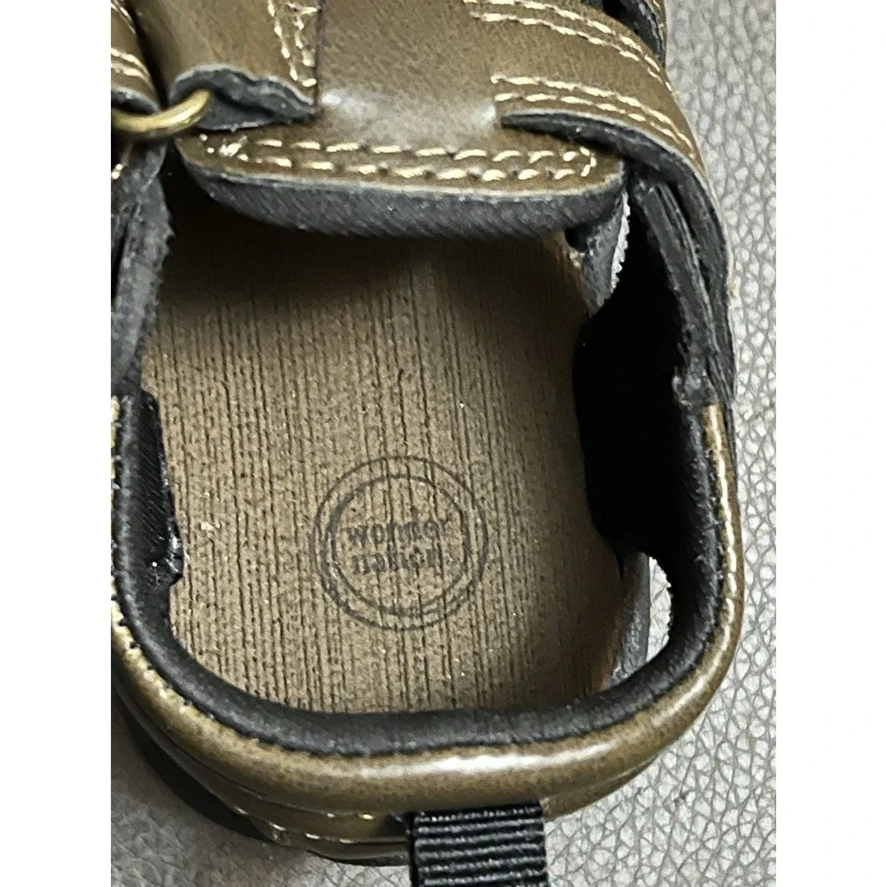 Wonder Nation Infant Fisherman Sandals Brown Size 3 Comfort Footbed‎